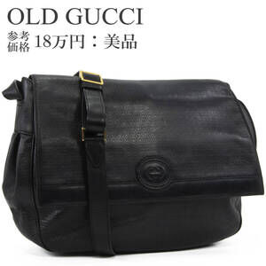 Gucci Shoulder Bag Messenger Black Crossbody GG